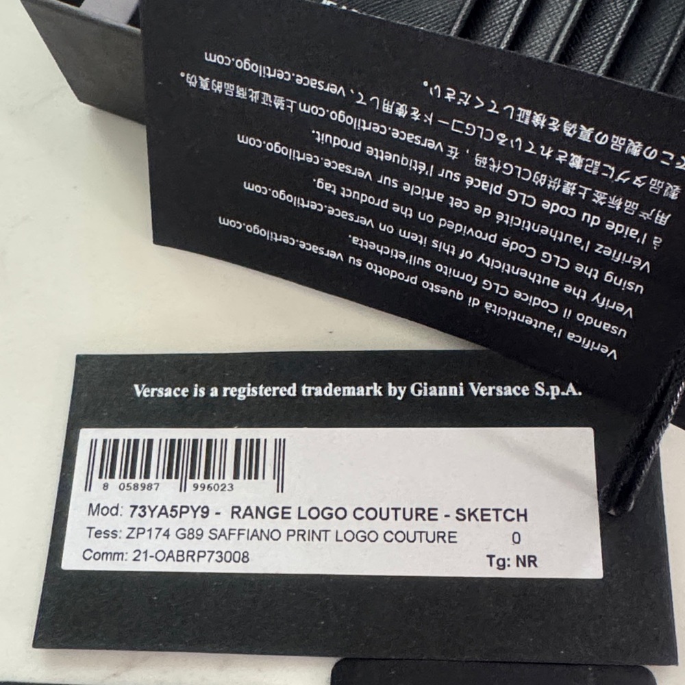 Versace Jeans Couture Black, White and Gold Card Holder - Picture 7 of 16